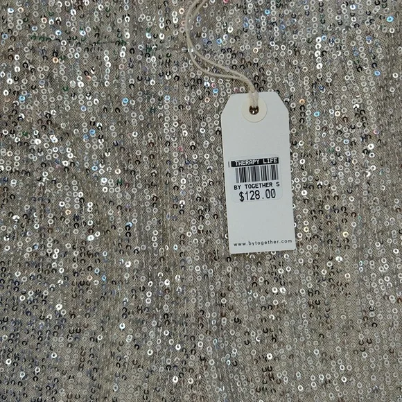 Sequin Wide-Leg Pants in Gold - Picture 4 of 4